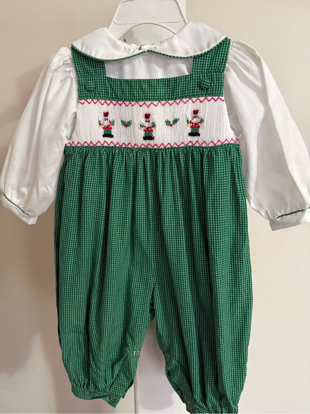 Boutique Smocked Nutcracket Christmas Romper